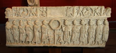 Sarkophag zeigt die Anastasis von Roman